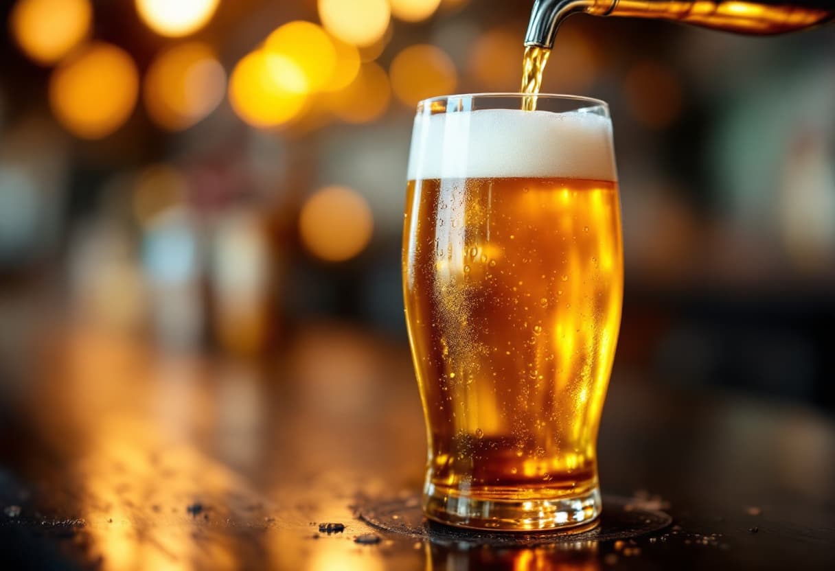 Vers getapt bier op een bierfestival